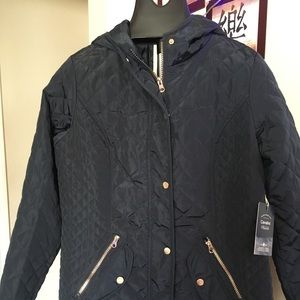 Cavalini Blue Quilted Hooded Jacket